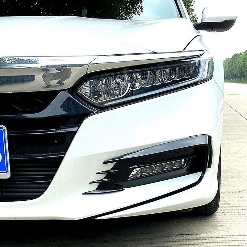 for Accord 10Th 2018-2020 Glossy Black Front Bumper Spoiler Spoilers Car Fog Lights Decorative Cover