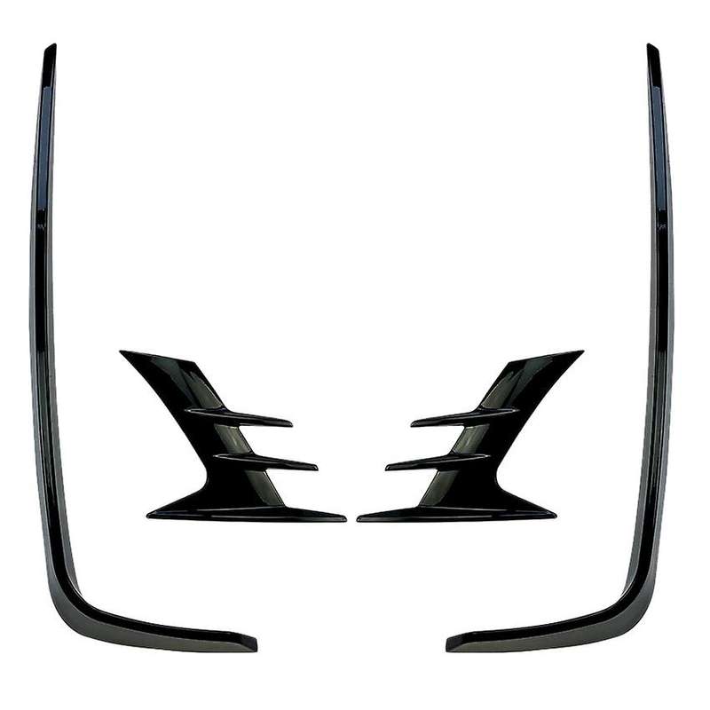 for Accord 10Th 2018-2020 Glossy Black Front Bumper Spoiler Spoilers Car Fog Lights Decorative Cover