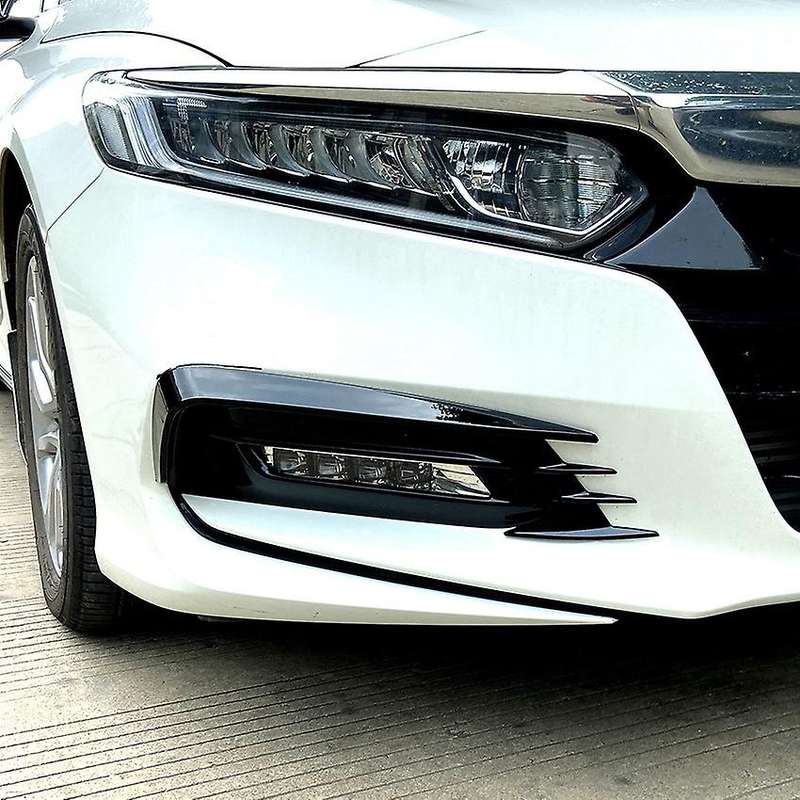 for Accord 10Th 2018-2020 Glossy Black Front Bumper Spoiler Spoilers Car Fog Lights Decorative Cover