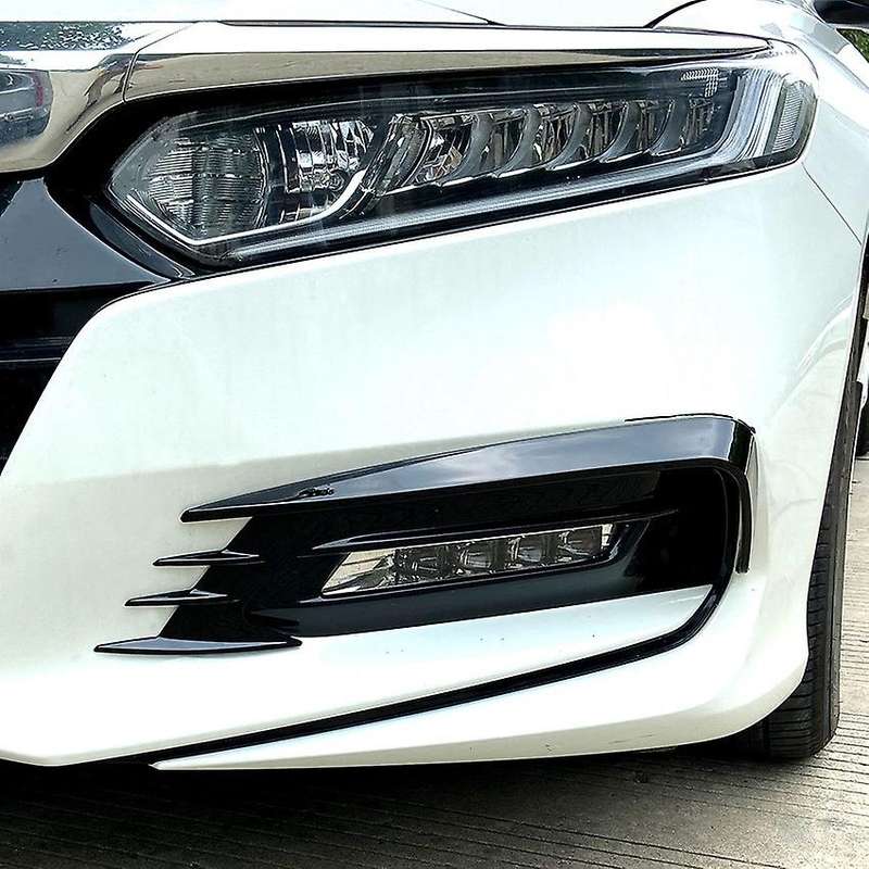 for Accord 10Th 2018-2020 Glossy Black Front Bumper Spoiler Spoilers Car Fog Lights Decorative Cover