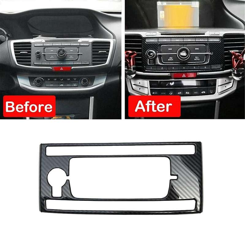 for Accord 2013 - 2017 Carbon Fiber Steel Center Console Panel Cover Trim