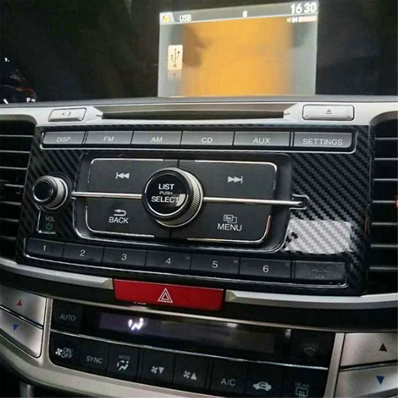 for Accord 2013 - 2017 Carbon Fiber Steel Center Console Panel Cover Trim