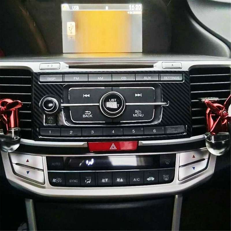 for Accord 2013 - 2017 Carbon Fiber Steel Center Console Panel Cover Trim