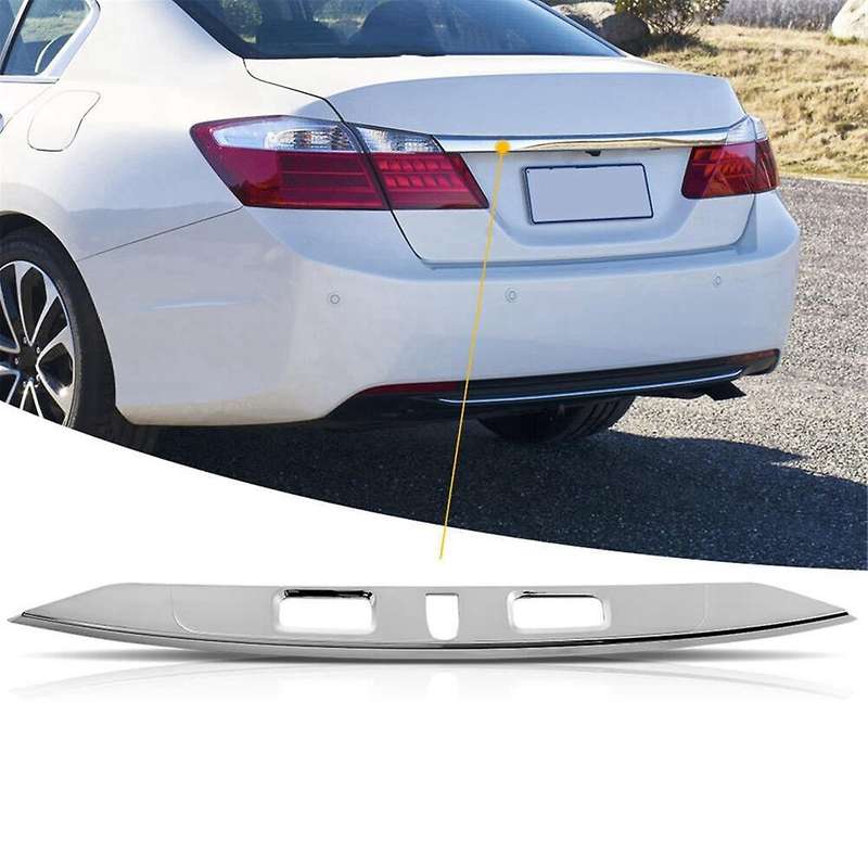 for Accord 2013-2015 Car Rear License Garnish Molding Chrome Trims 74890t2fa11
