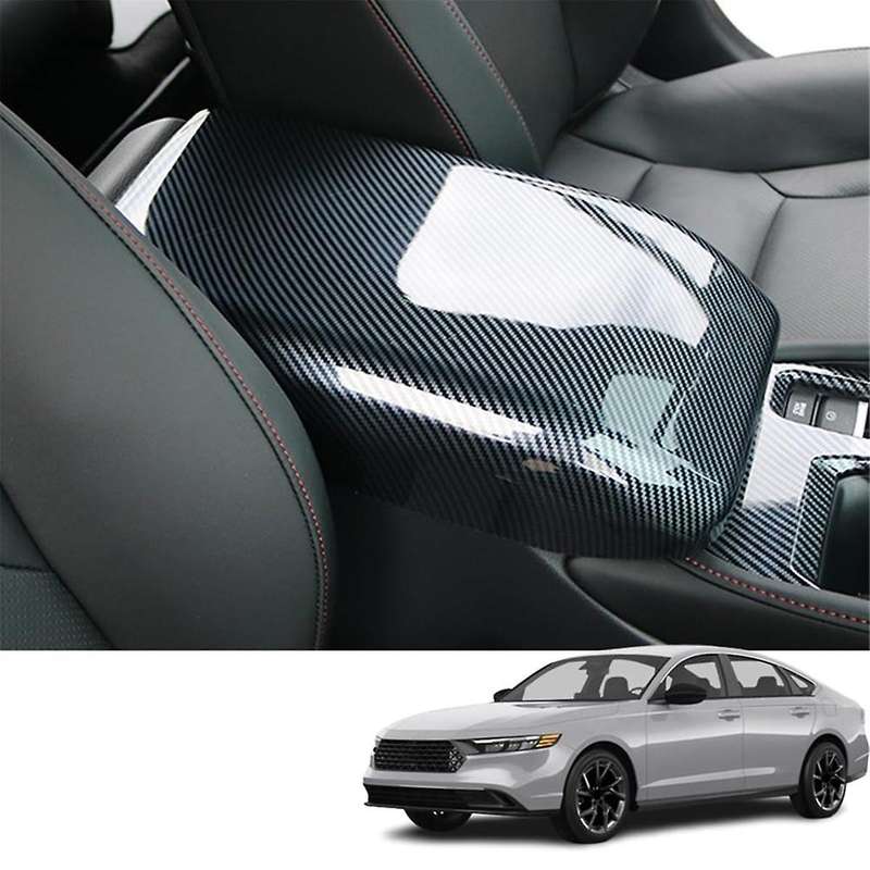 for Accord 2023 2024 11th Car Center Console Armrest Box Cover Trim Interior Accessorie (abs Carbon