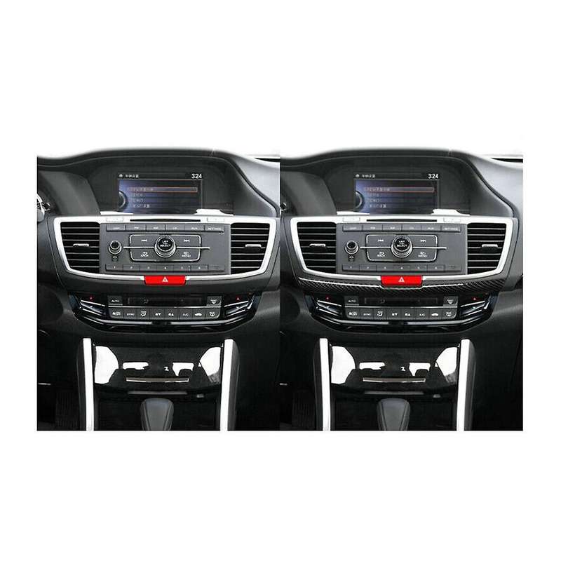 for Accord 2013-17 Interior Central Console Lower Cover Trim Carbon Fiber