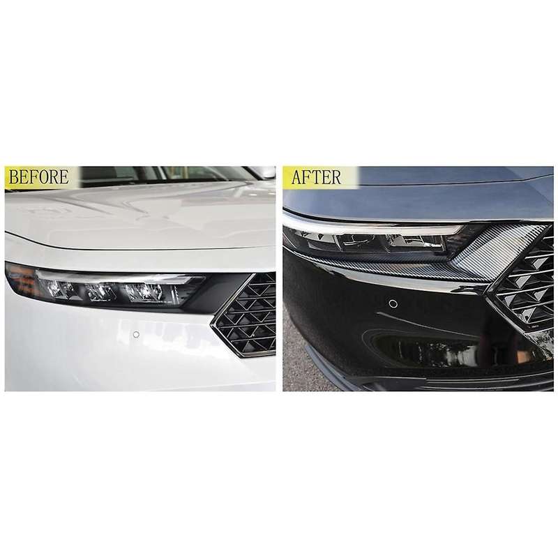 for Accord 2023 2024 11th Car Headlight Head Light Lamp Eyebrow Cover Moulding Trim Accessorie (abs