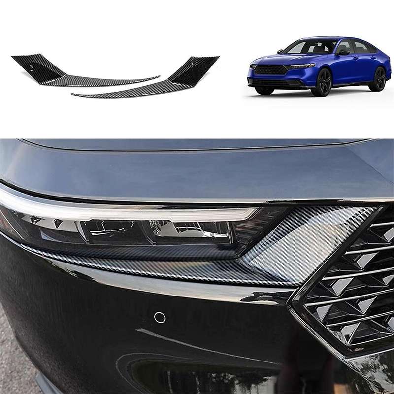 for Accord 2023 2024 11th Car Headlight Head Light Lamp Eyebrow Cover Moulding Trim Accessorie (abs