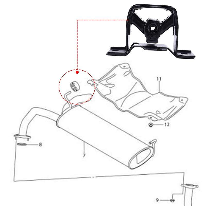 for Accord Exhaust Mount Cushion Rubber Mounting 18215SDAA01