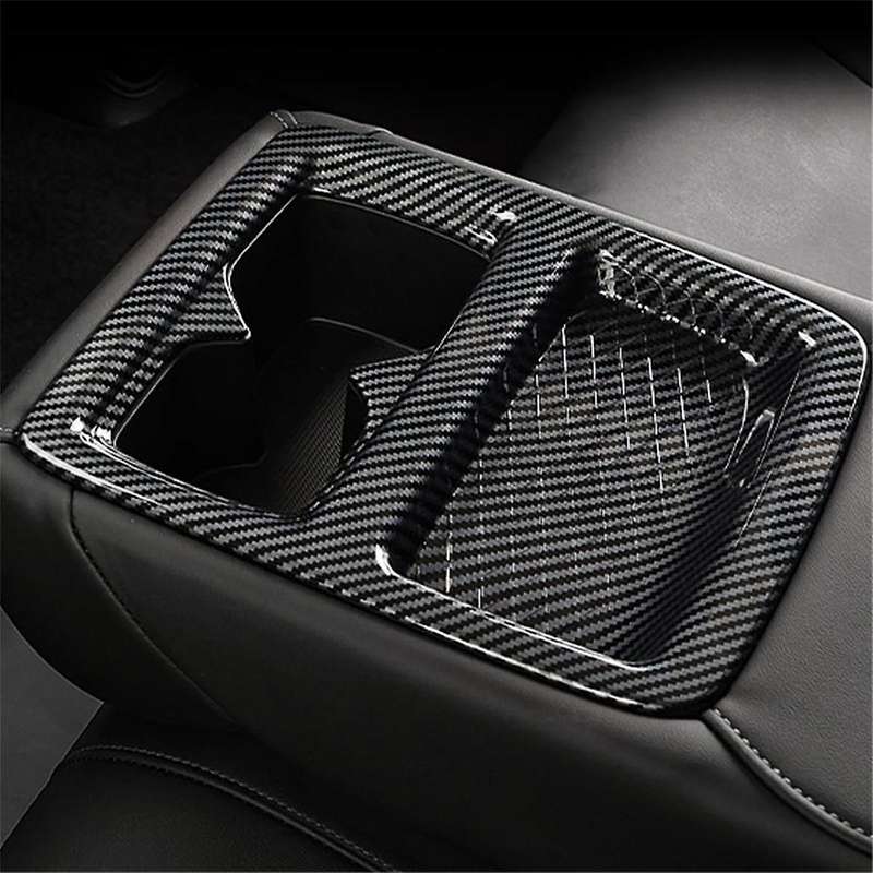 for Accord 2023 2024 11th Gen Car Rear Water Cup Holder Cover Trim Interior Accessories Abs Carbon F