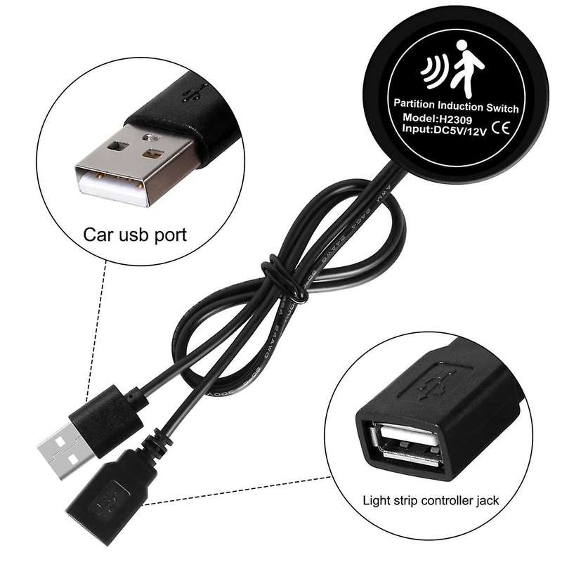 for Acrylic Interior Car LED Strip Light Motion Sensor Switch, for Kit