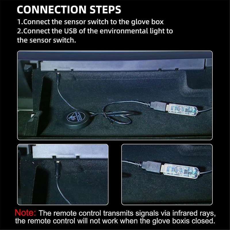 for Acrylic Interior Car LED Strip Light Motion Sensor Switch, for Kit