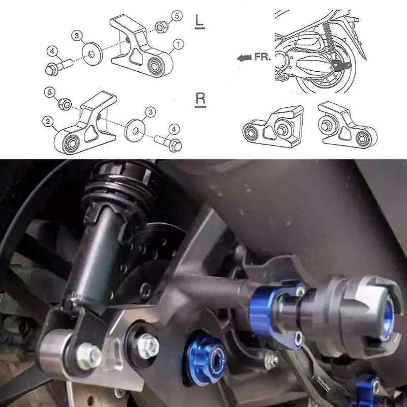 for Adv350 Forza 350 Forza350 Nss350 Motorcycle Rear Suspension Lowering Link Kit Silver
