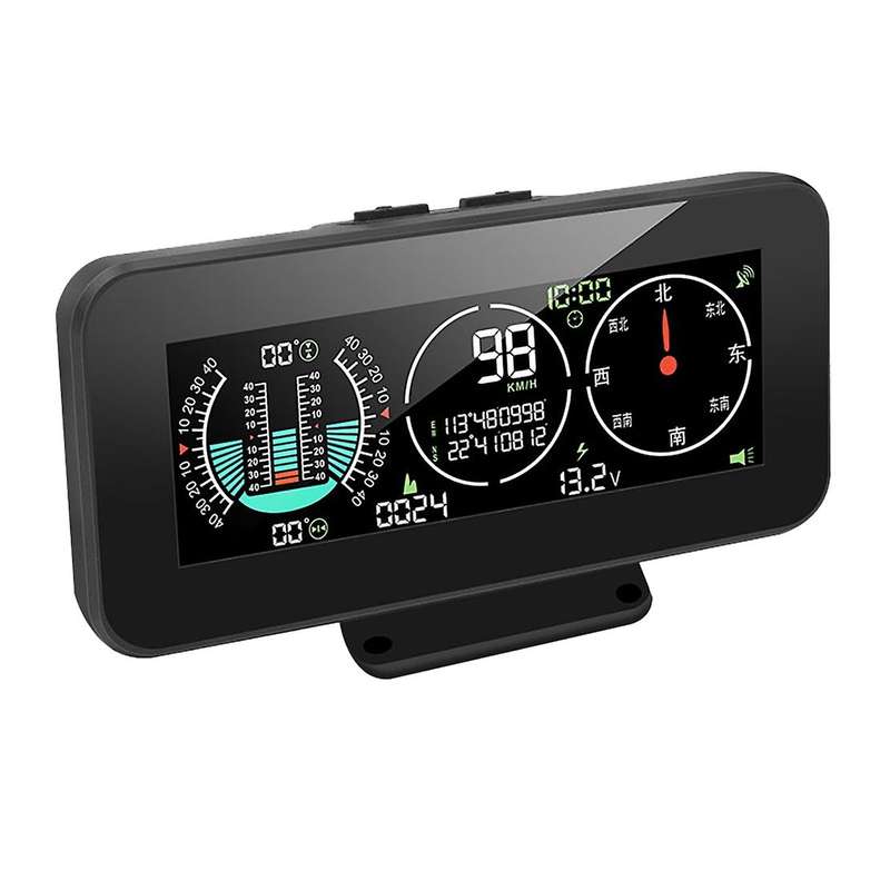 for All Cars M60 Car Gps Hud Speedometer Intelligent Inclinometer Off-road Speed Display Tilt Pitch