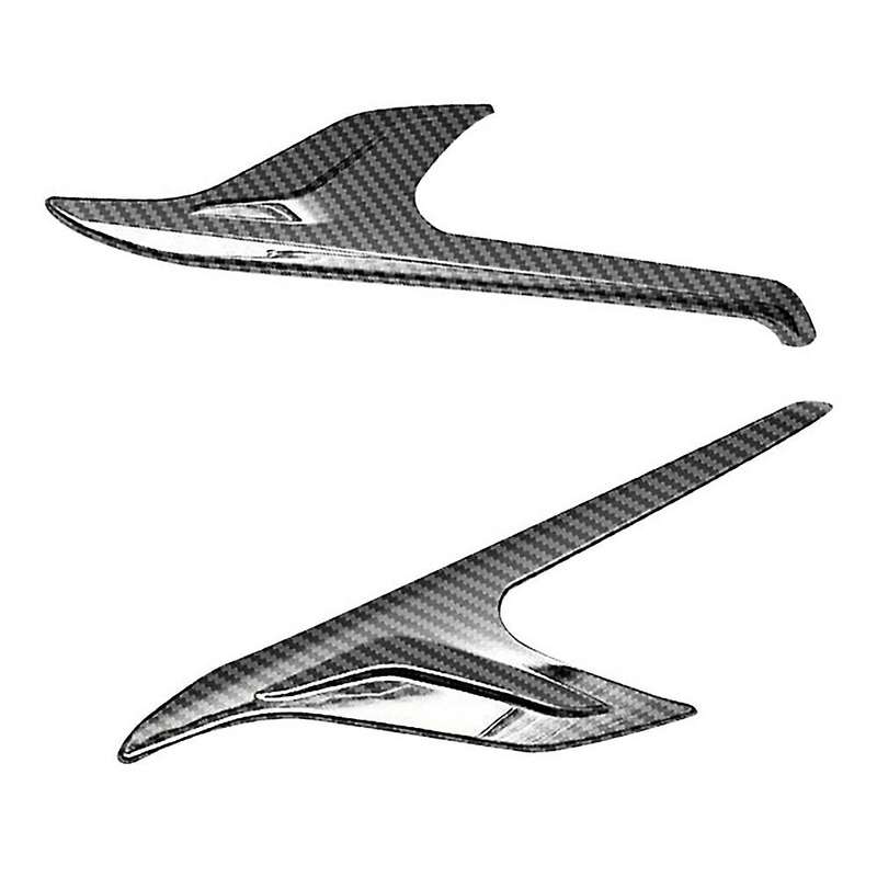 for Alphard 2015-2020 ABS Carbon Fiber Front Headlight Lamp Cover Garnish Strip Eyebrow Cover Trim