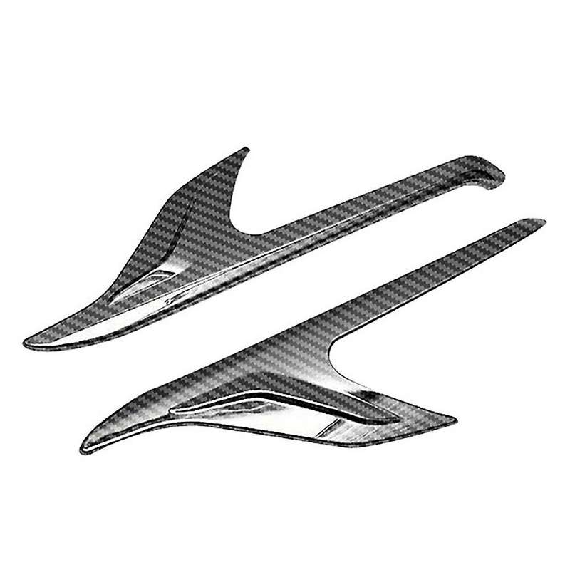 for Alphard 2015-2020 ABS Carbon Fiber Front Headlight Lamp Cover Garnish Strip Eyebrow Cover Trim