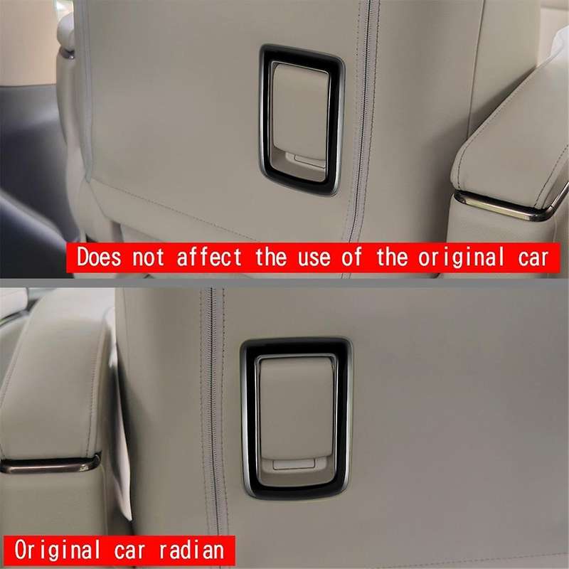 for Alphard 40 Series 2023+ Car Gloss Black Second Row Seat Slide Rail Adjustment Trim Frame