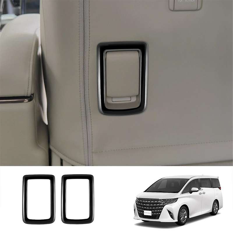 for Alphard 40 Series 2023+ Car Gloss Black Second Row Seat Slide Rail Adjustment Trim Frame