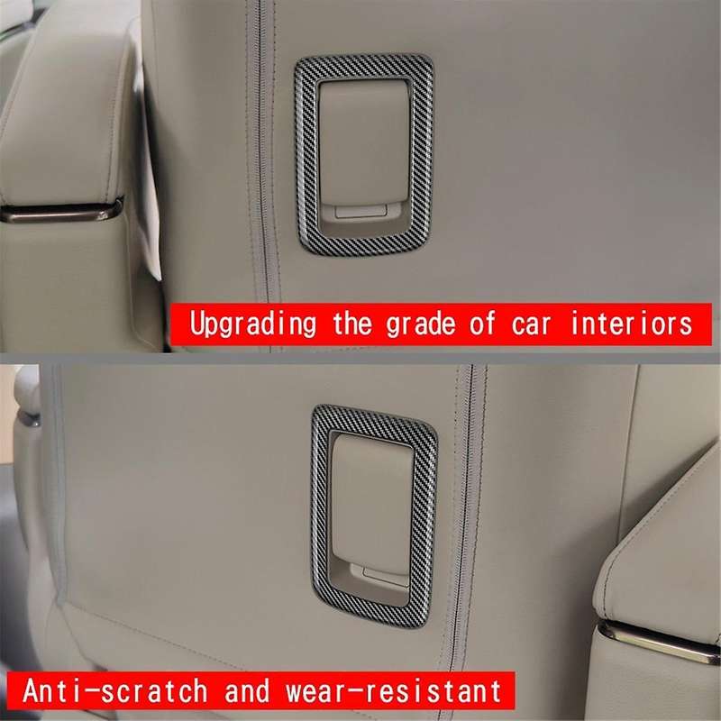for Alphard 40 Series 2023+ Car Carbon Fiber Second Row Seat Slide Rail Adjustment Trim Frame