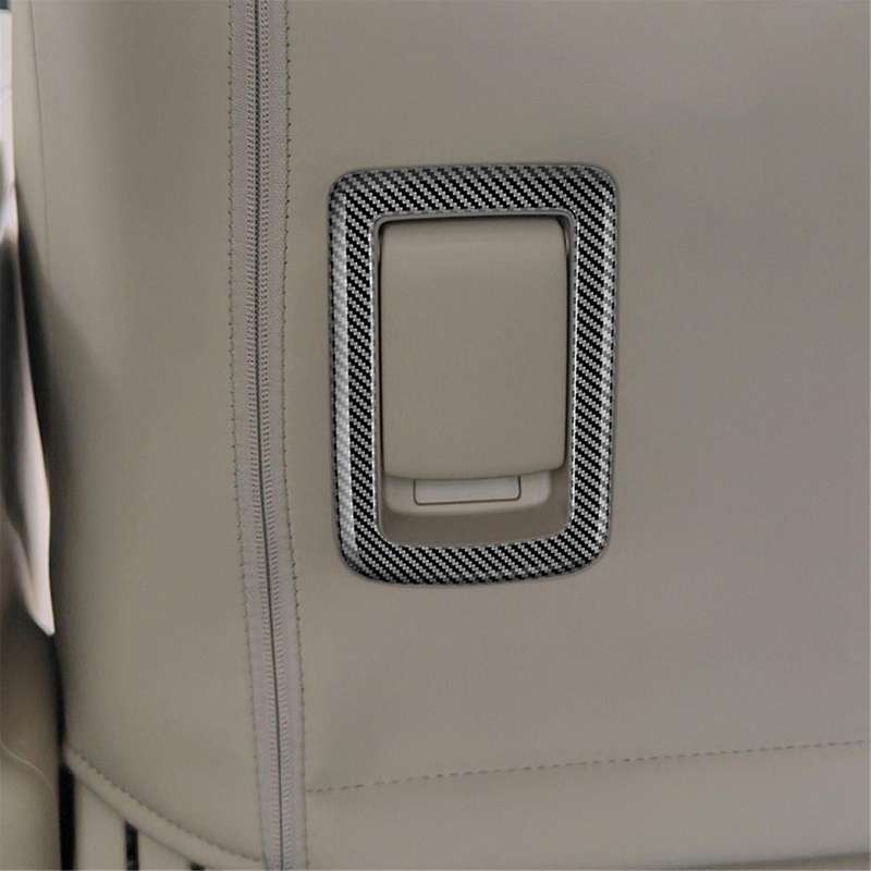 for Alphard 40 Series 2023+ Car Carbon Fiber Second Row Seat Slide Rail Adjustment Trim Frame