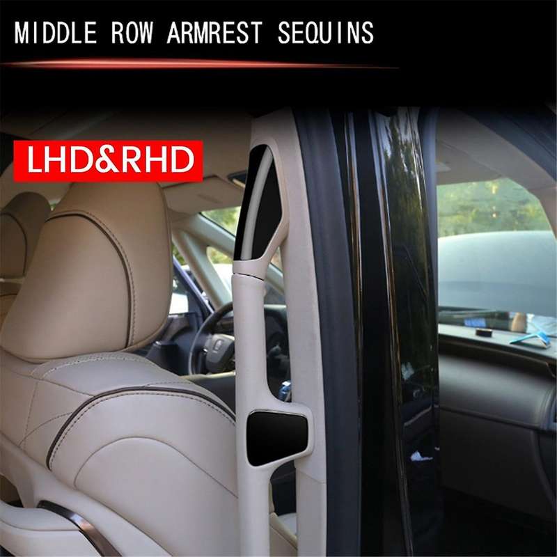 for ALPHARD 40 Series 2023+ Car Gloss Black Middle Door Armrest Decorative Patch Car Interior Access