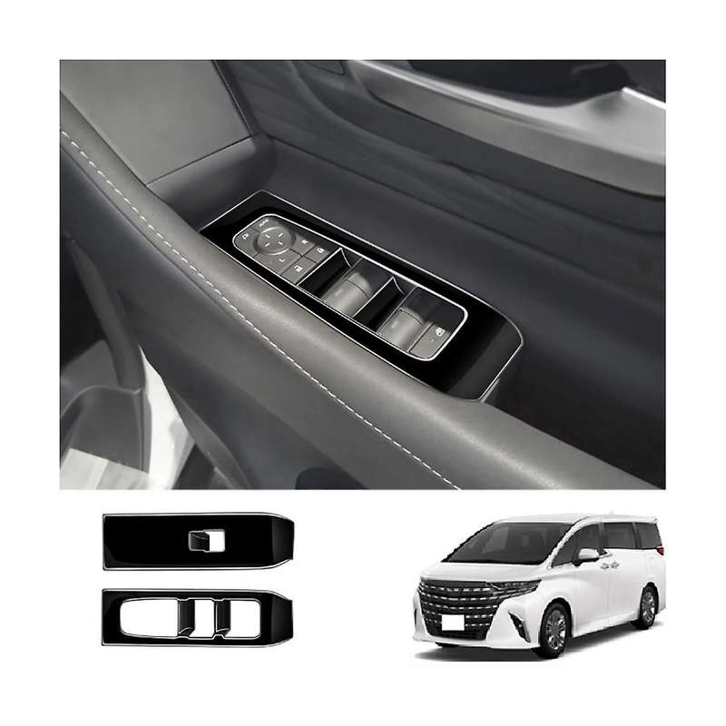for Alphard 40 Series 2023+ Bright Black Door Armest Window Lift Switch Cover Glass Control Cover RH