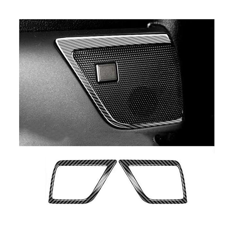 for Alphard 2015-2020 Car Carbon Fiber Rear Door Inner Speaker Audio Horn Ring Cover Trim