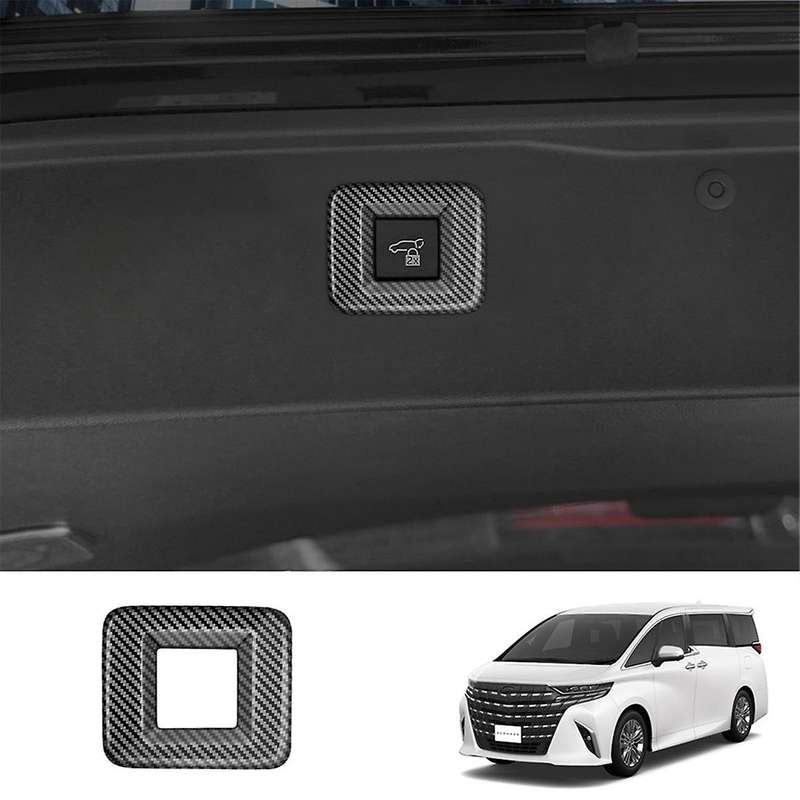 for Alphard 40 Series 2023+ Car Carbon Fiber Handle Trim and Switch Trim Frame Car Accessories