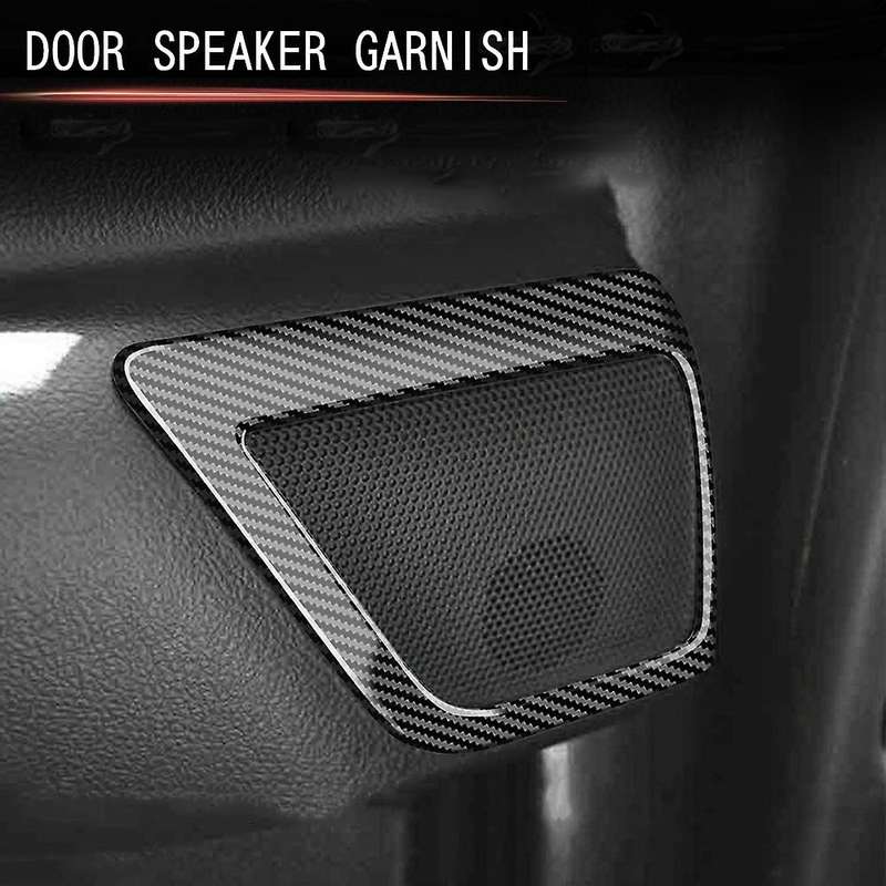 for Alphard 2015-2020 Car Bright Black Rear Door Inner Speaker Audio Horn Ring Cover Trim