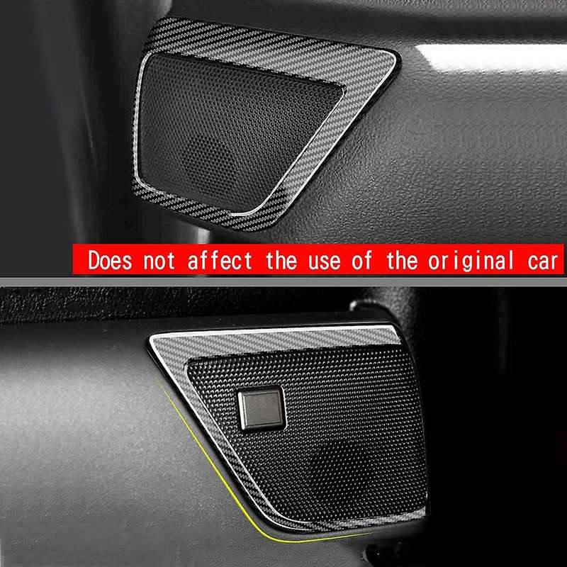 for Alphard 2015-2020 Car Bright Black Rear Door Inner Speaker Audio Horn Ring Cover Trim