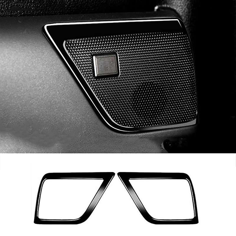 for Alphard 2015-2020 Car Bright Black Rear Door Inner Speaker Audio Horn Ring Cover Trim