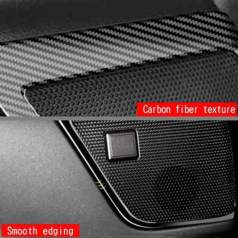 for Alphard 2015-2020 Car Bright Black Rear Door Inner Speaker Audio Horn Ring Cover Trim