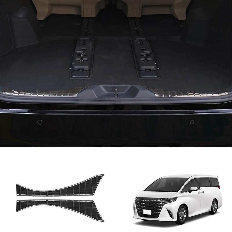 for Alphard 40 Series 2023+ Car Rear Guards Stainless Steel Trunk Sill Plate Protector Guard Covers