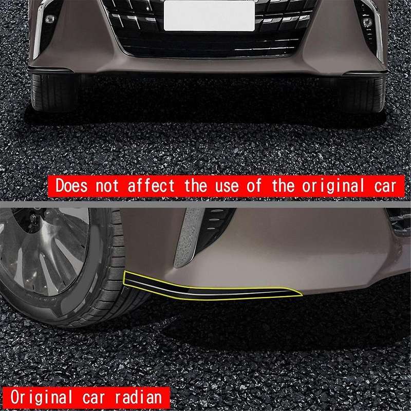for Alphard 40 Series 2023+ Front Bumper Lip Angle Diffuser Splitter Spoiler Protector Gloss Black