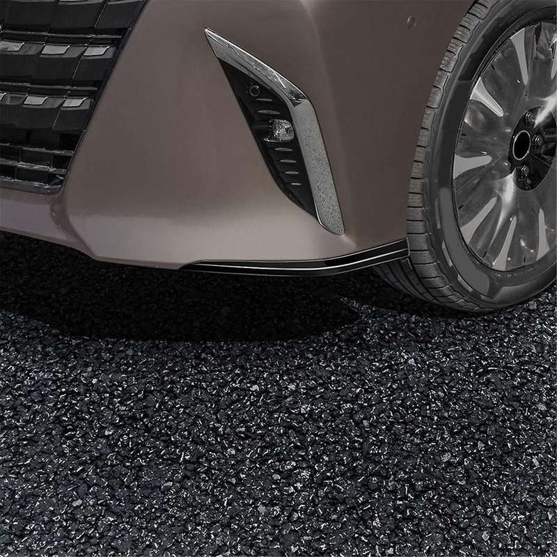 for Alphard 40 Series 2023+ Front Bumper Lip Angle Diffuser Splitter Spoiler Protector Gloss Black