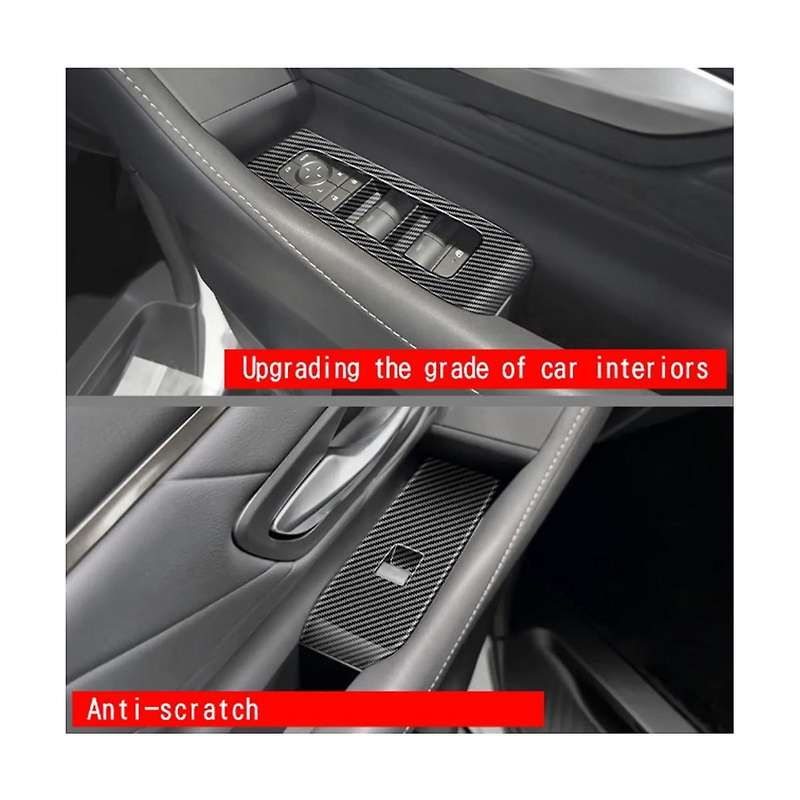 for Alphard 40 Series 2023+ Carbon Fiber Door Armest Window Lift Switch Cover Glass Control Cover Rh