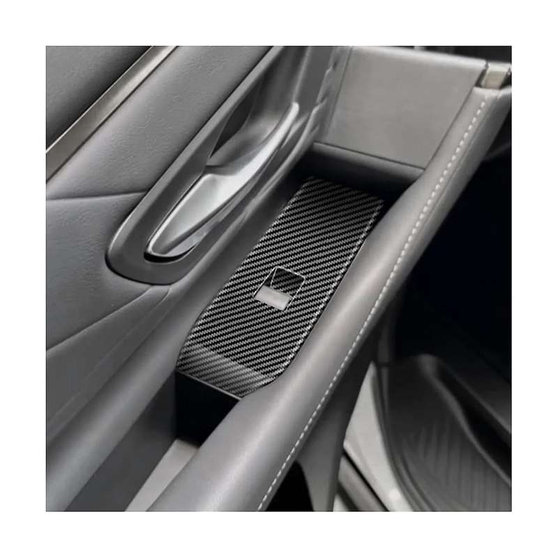 for Alphard 40 Series 2023+ Carbon Fiber Door Armest Window Lift Switch Cover Glass Control Cover Rh