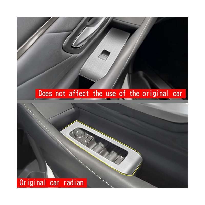 for Alphard 40 Series 2023+ Stainless Steel Door Armest Window Lift Switch Glass Control Panle Cover