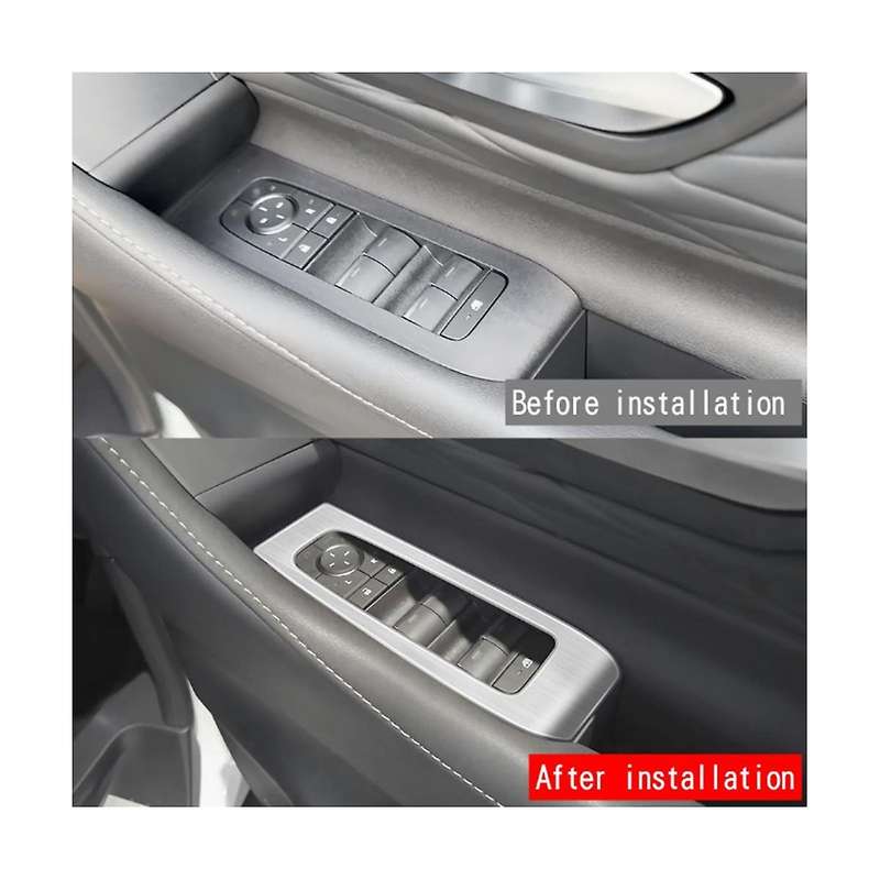 for Alphard 40 Series 2023+ Stainless Steel Door Armest Window Lift Switch Glass Control Panle Cover