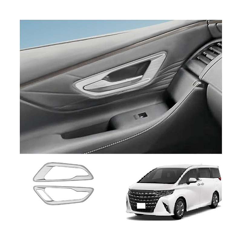 for Alphard 40 Series 2023+ Inner Door Bowl Panel Inside Handle Protector Cover Interior Accessories