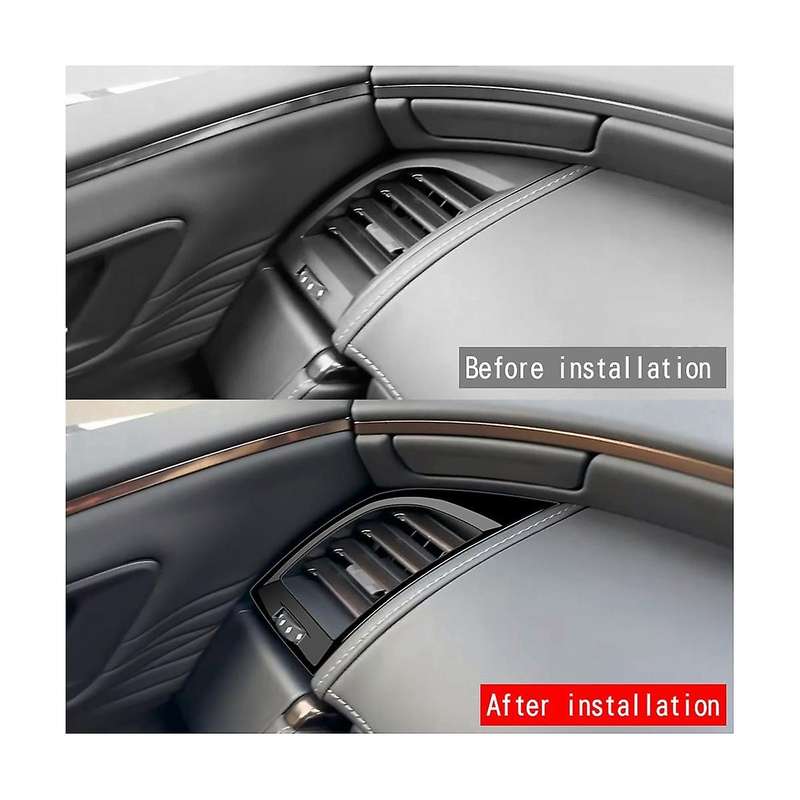 for Alphard 40 Series 2023+ RHD Bright Black Dashboard Air Condition Vent Outlet Cover Trim Frame St