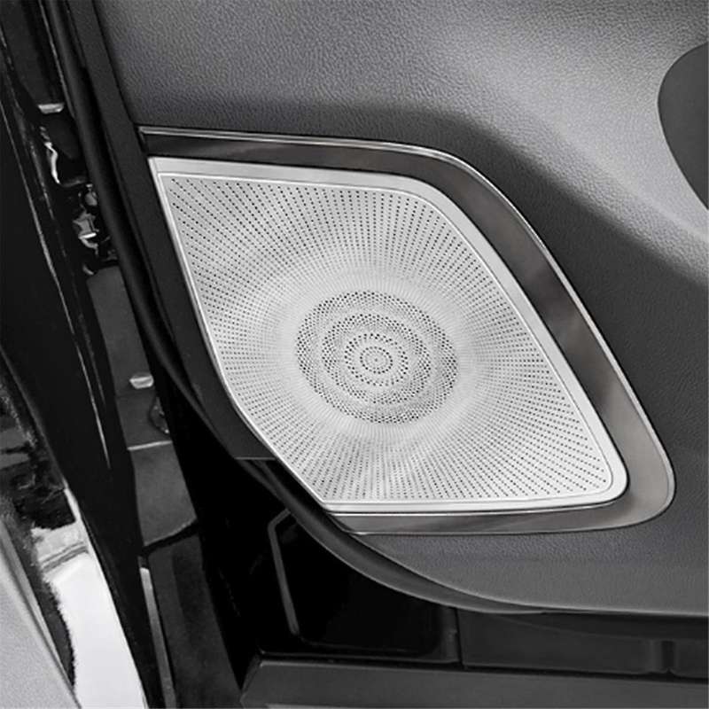 for Alphard 40 Series 2023+ Stainless Steel Front Door Loudspeaker Cover Interior Accessories