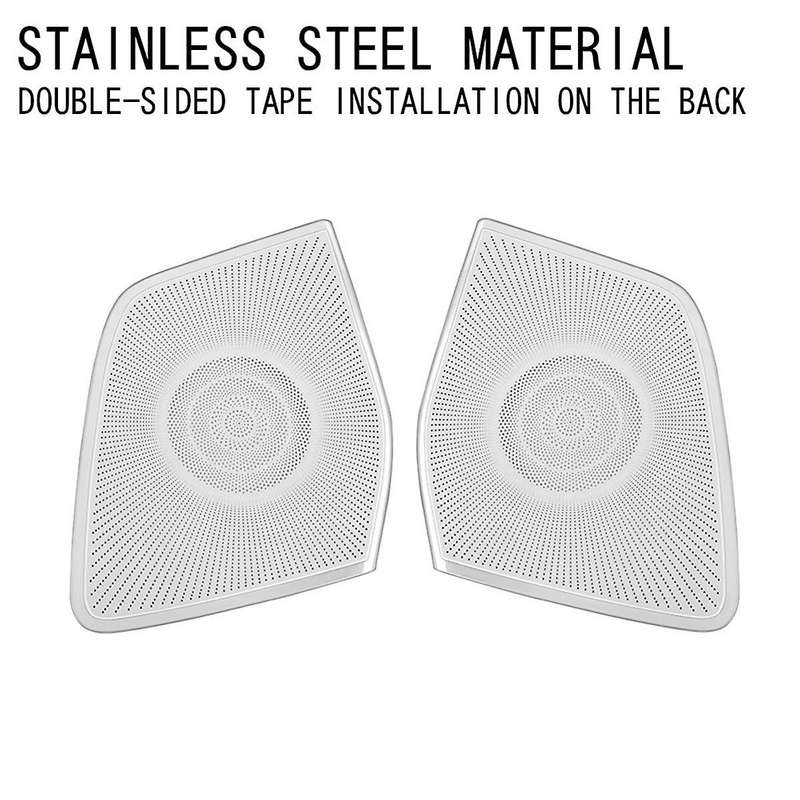 for Alphard 40 Series 2023+ Stainless Steel Front Door Loudspeaker Cover Interior Accessories
