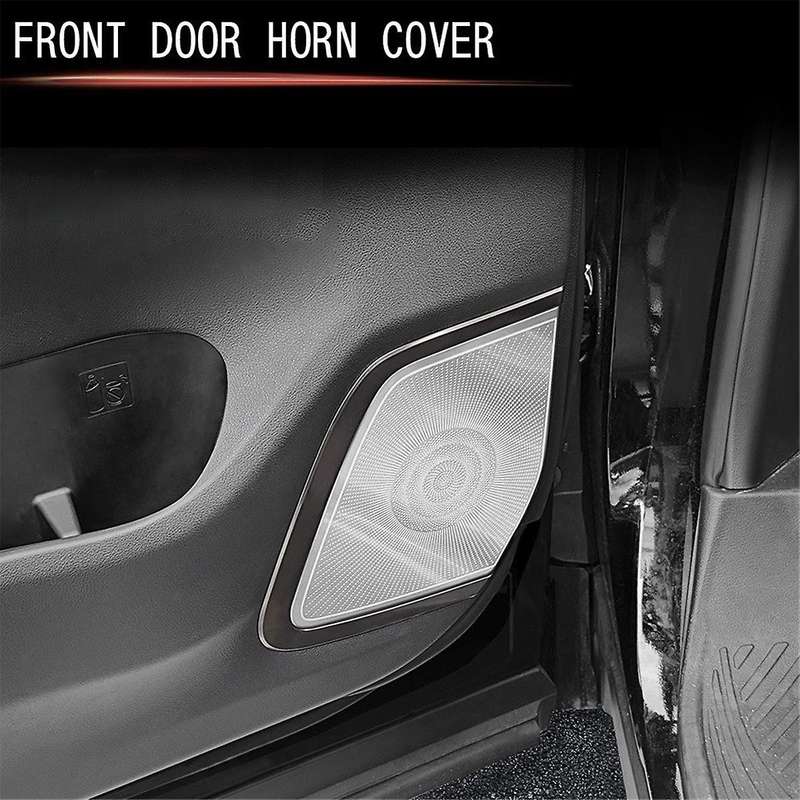 for Alphard 40 Series 2023+ Stainless Steel Front Door Loudspeaker Cover Interior Accessories