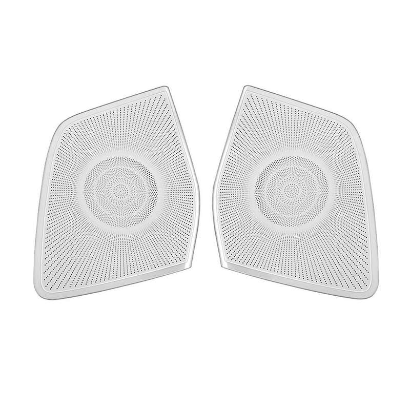 for Alphard 40 Series 2023+ Stainless Steel Front Door Loudspeaker Cover Interior Accessories
