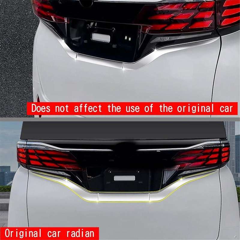 for Alphard Vellfire 40 Series 2023 2024 Car Rear License Plate Strip Cover Decorative Trim Accessor