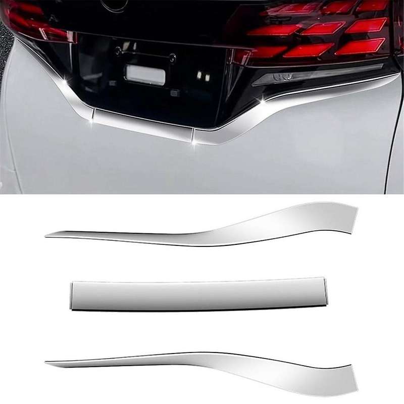 for Alphard Vellfire 40 Series 2023 2024 Car Rear License Plate Strip Cover Decorative Trim Accessor