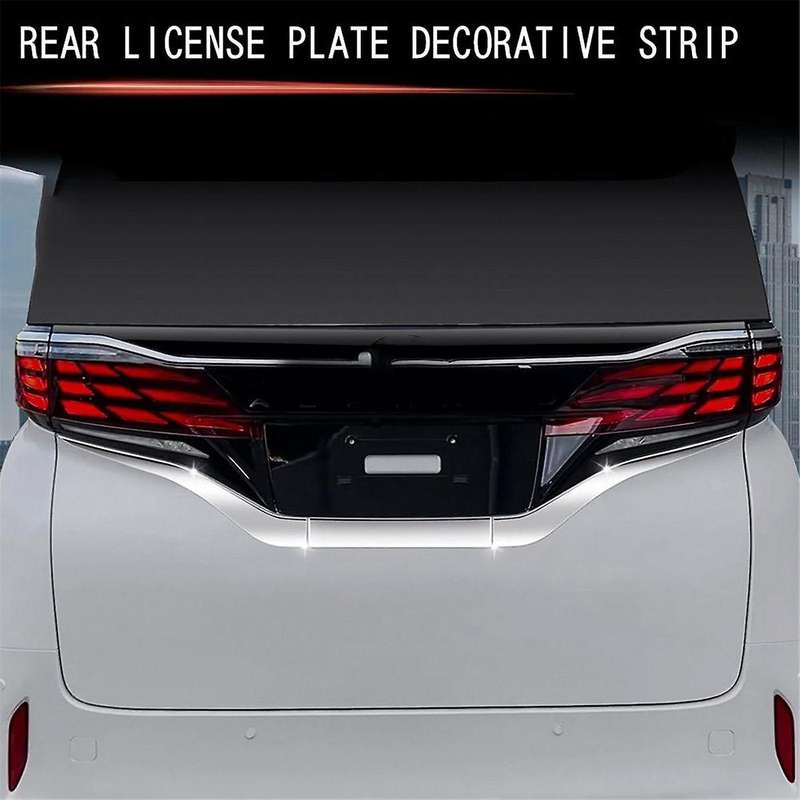 for Alphard Vellfire 40 Series 2023 2024 Car Rear License Plate Strip Cover Decorative Trim Accessor