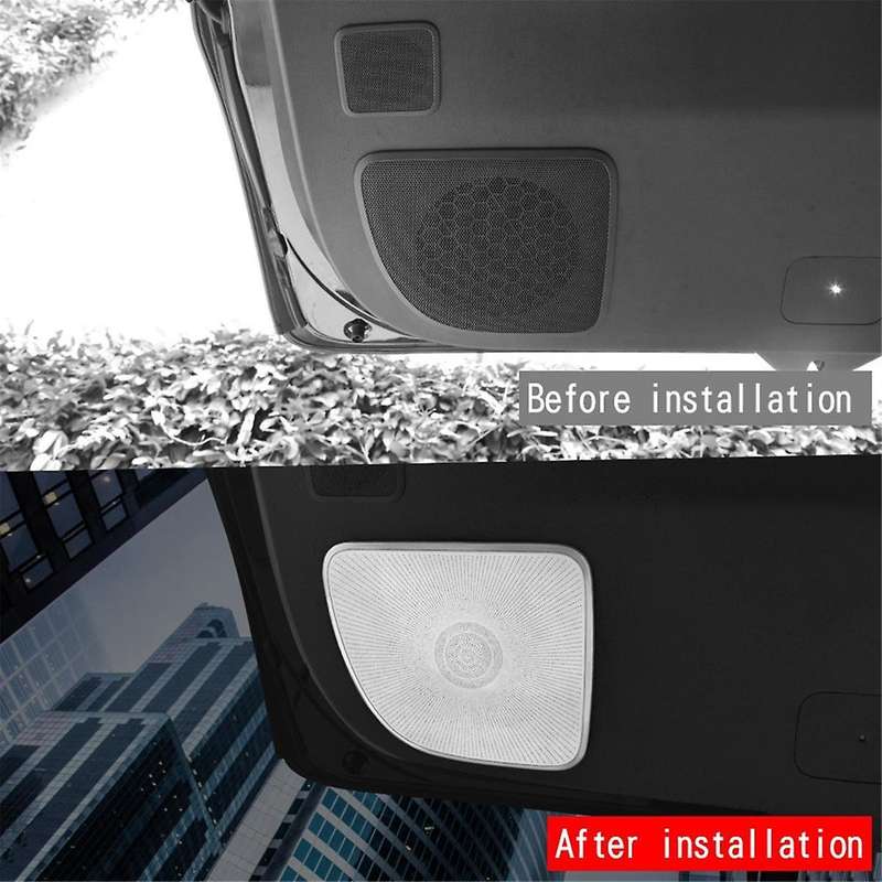 for Alphard 40 Series 2023+ Stainless Steel Trunk Speaker Cover Interior Accessories