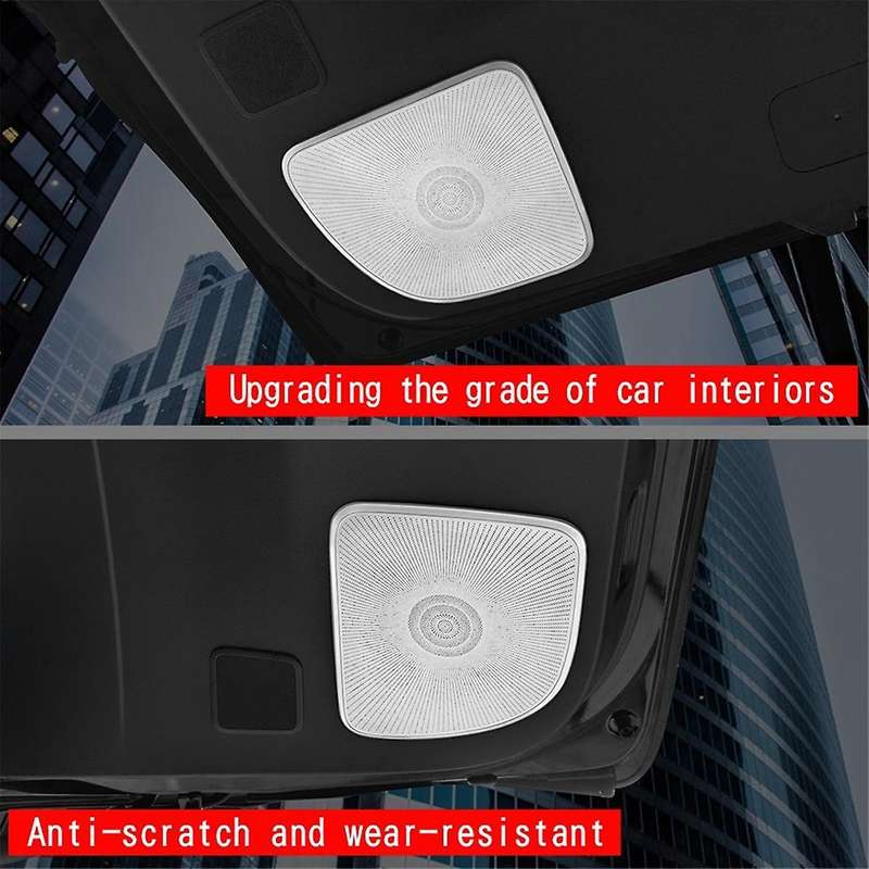 for Alphard 40 Series 2023+ Stainless Steel Trunk Speaker Cover Interior Accessories